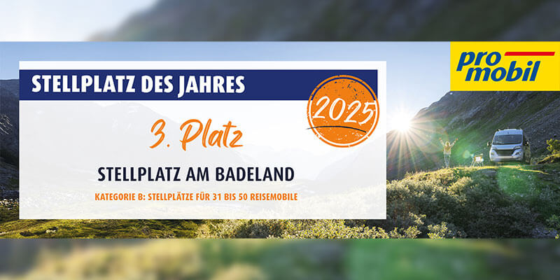 Erneuter Erfolg mit Top3 Platzierung für den Wohnmobilstellplatz am Badeland