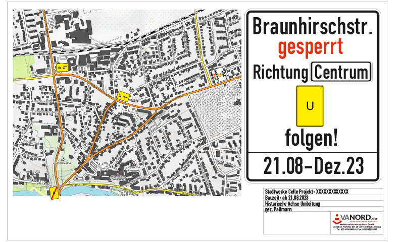 Update: Bauvorhaben der Stadtwerke Celle zur Erneuerung von Trinkwasserleitungen  sowie verkehrliche Einschränkungen und Fahrplanabweichungen der CeBus 